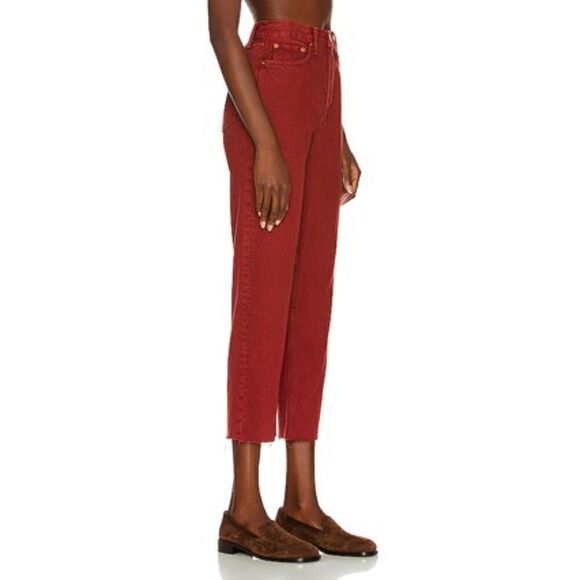 Re/Done 70s Stove Pipe Jeans Size 27 High Rise Button Fly Washed Brick Straight - Picture 3 of 12